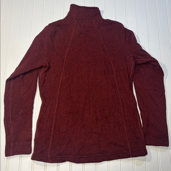 The North Face Jacket Womens Medium Burgundy Sweater Fleece FullZip Stand Collar - Picture 7 of 7